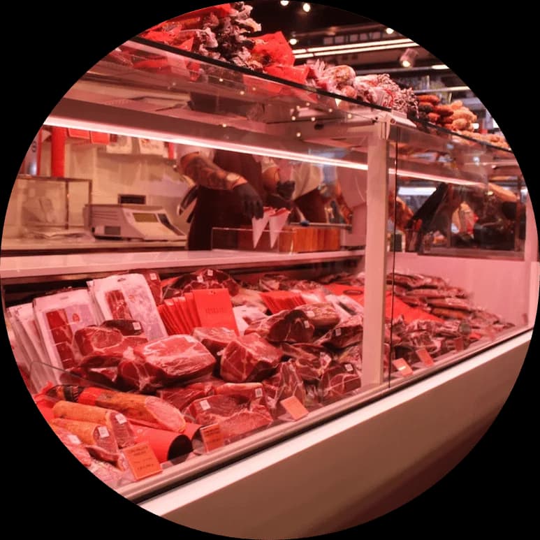 Deli counter at AS Pork Store